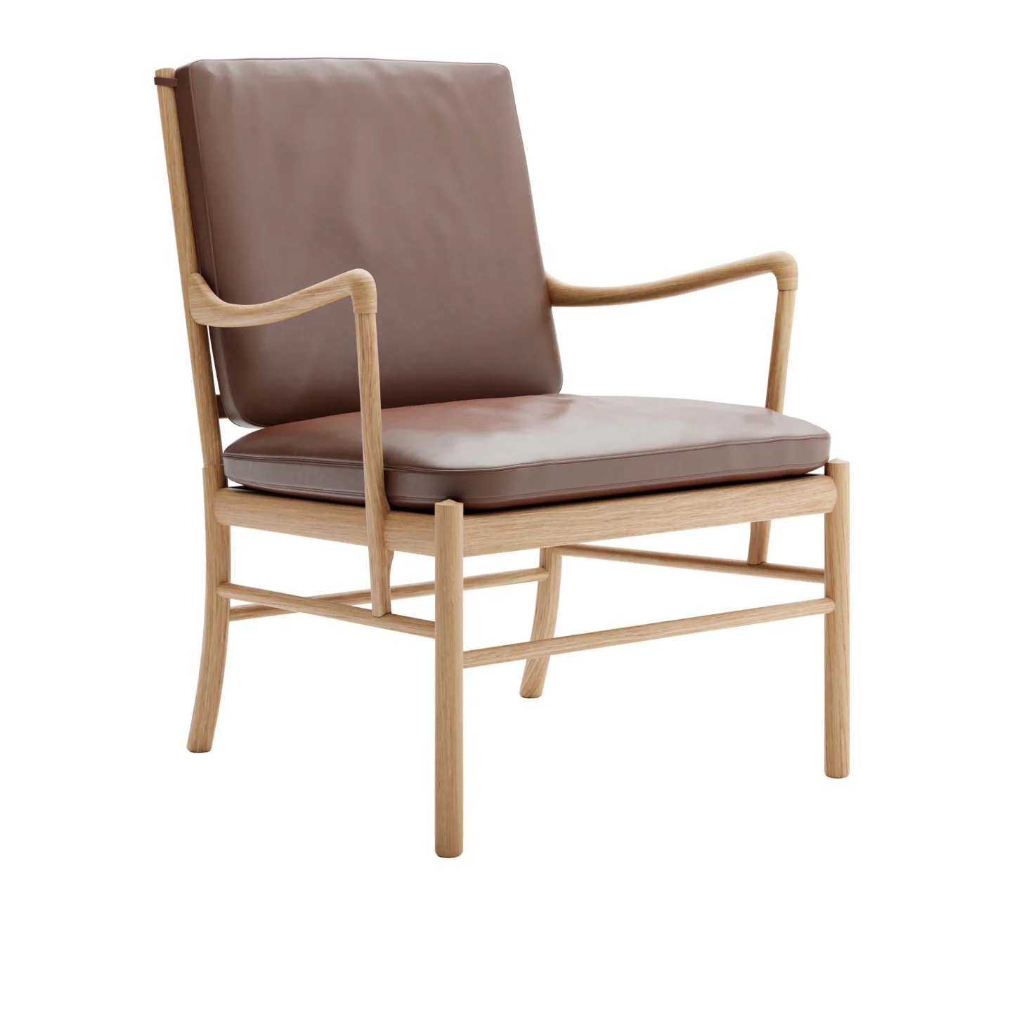 Carl Hansen - OW149 - Colonial Chair, Oljad Ek, Lädergrupp C Sif - 92 - Fåtöljer - Ole Wanscher