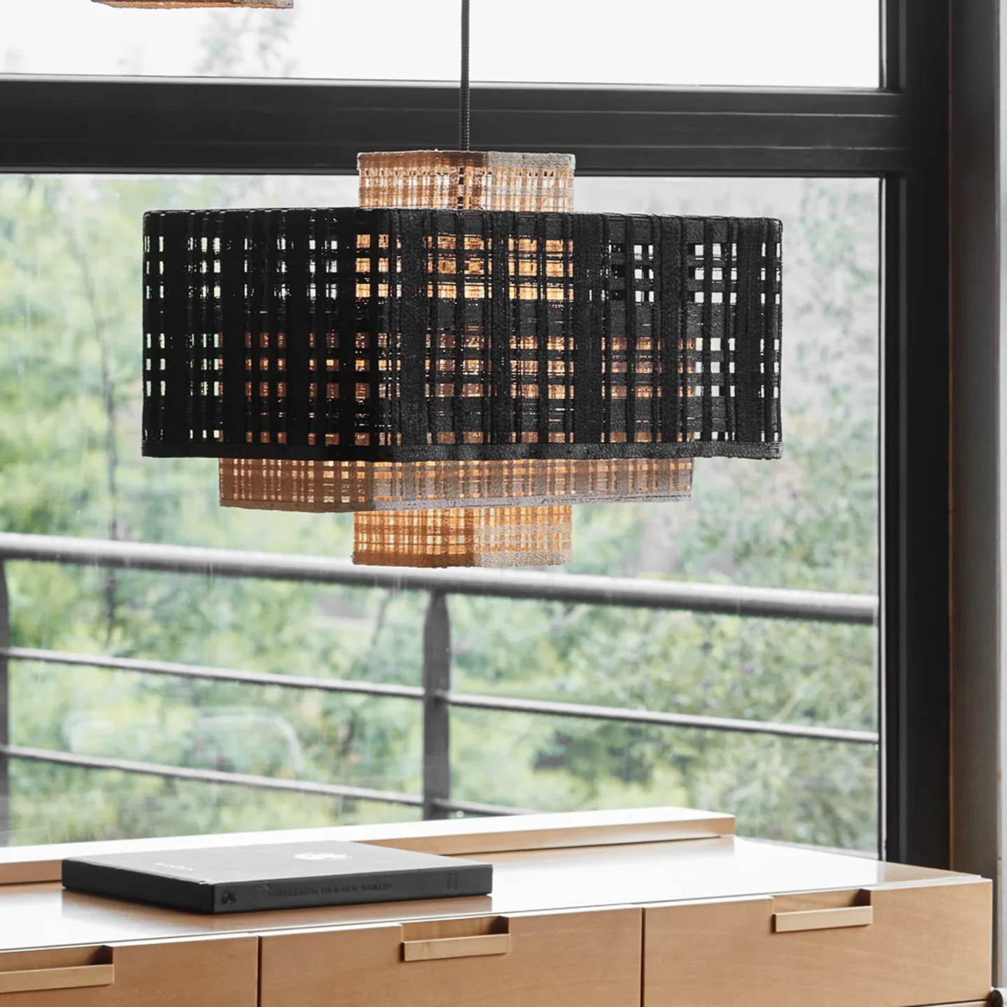 Matrix Pendel Natural/White/Black - Forestier - Stue - Design - Med én lyskilde