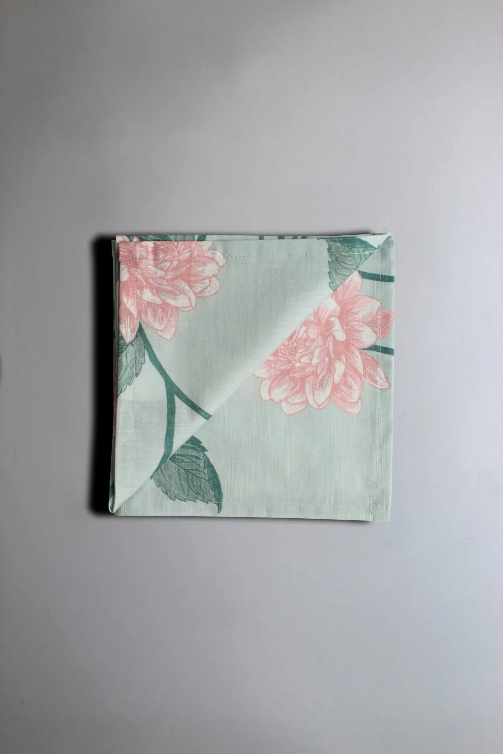 Servietter 4-pakning - Alyssa (grønn/rosa) (Størrelse: 40 x 40 cm)