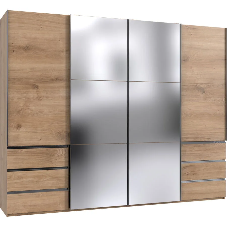 Kleiderschrank Sanko Plankeneiche Holzwerkstoff B 300 cm