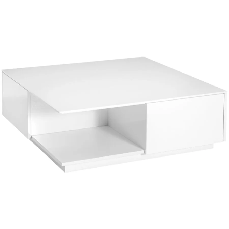 Salontisch Miami weiss glänzig Holzwerkstoff B 100 T 100 cm