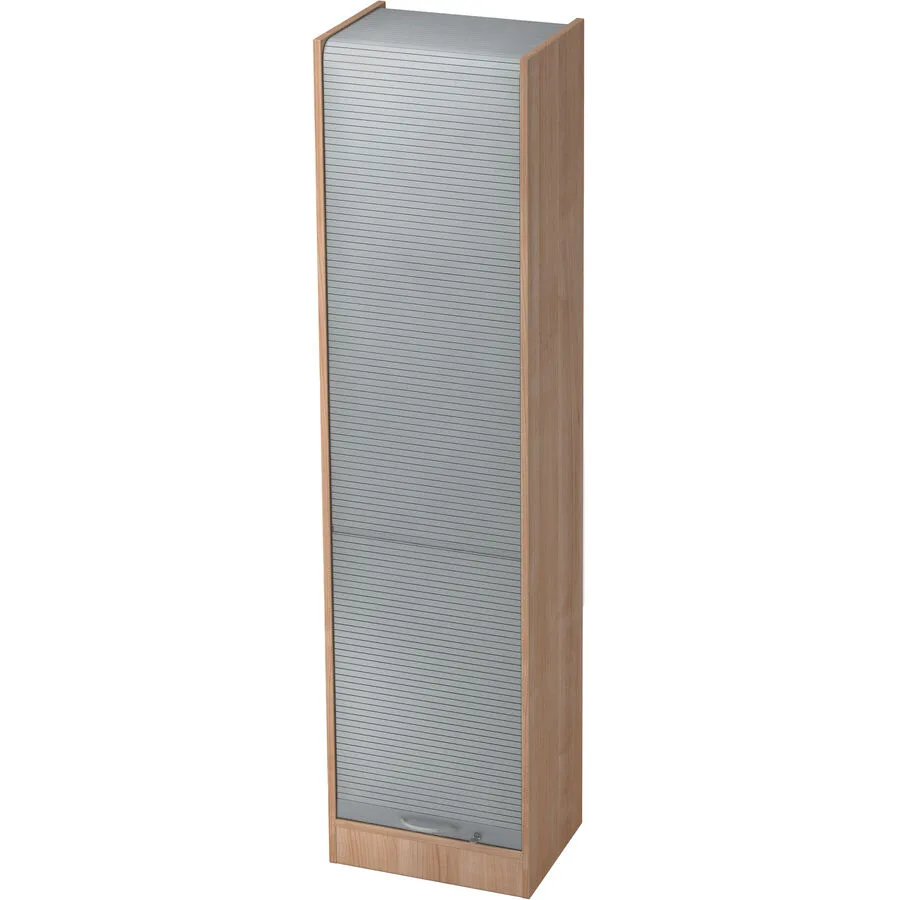 Aktenschrank Office Silber, Nussbaum Dekor Holzwerkstoff, Kunststoff B 50 cm H 200.4 cm