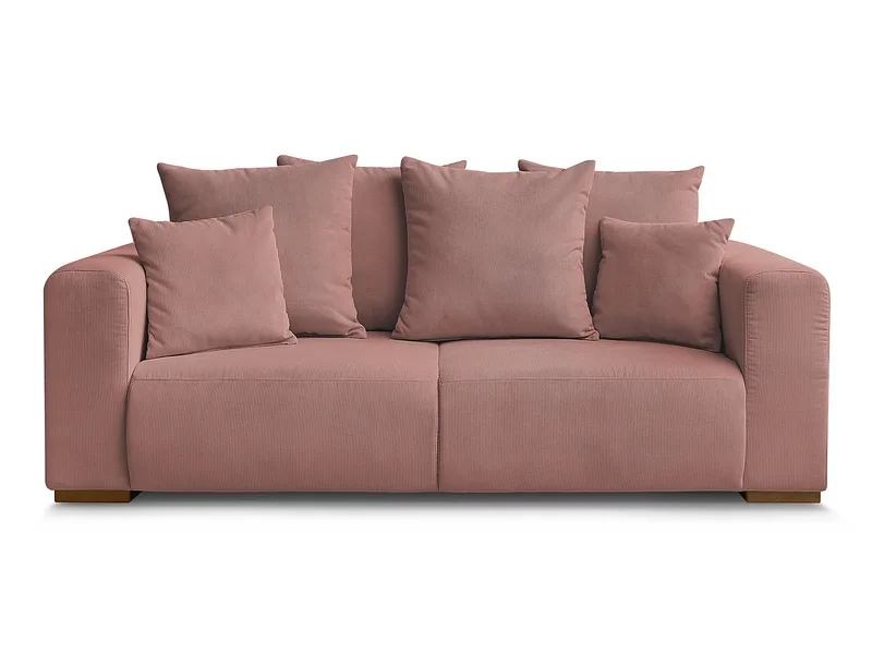 2er Sofa BOBOCHIC SIDONIE Cord-Stoff rosa