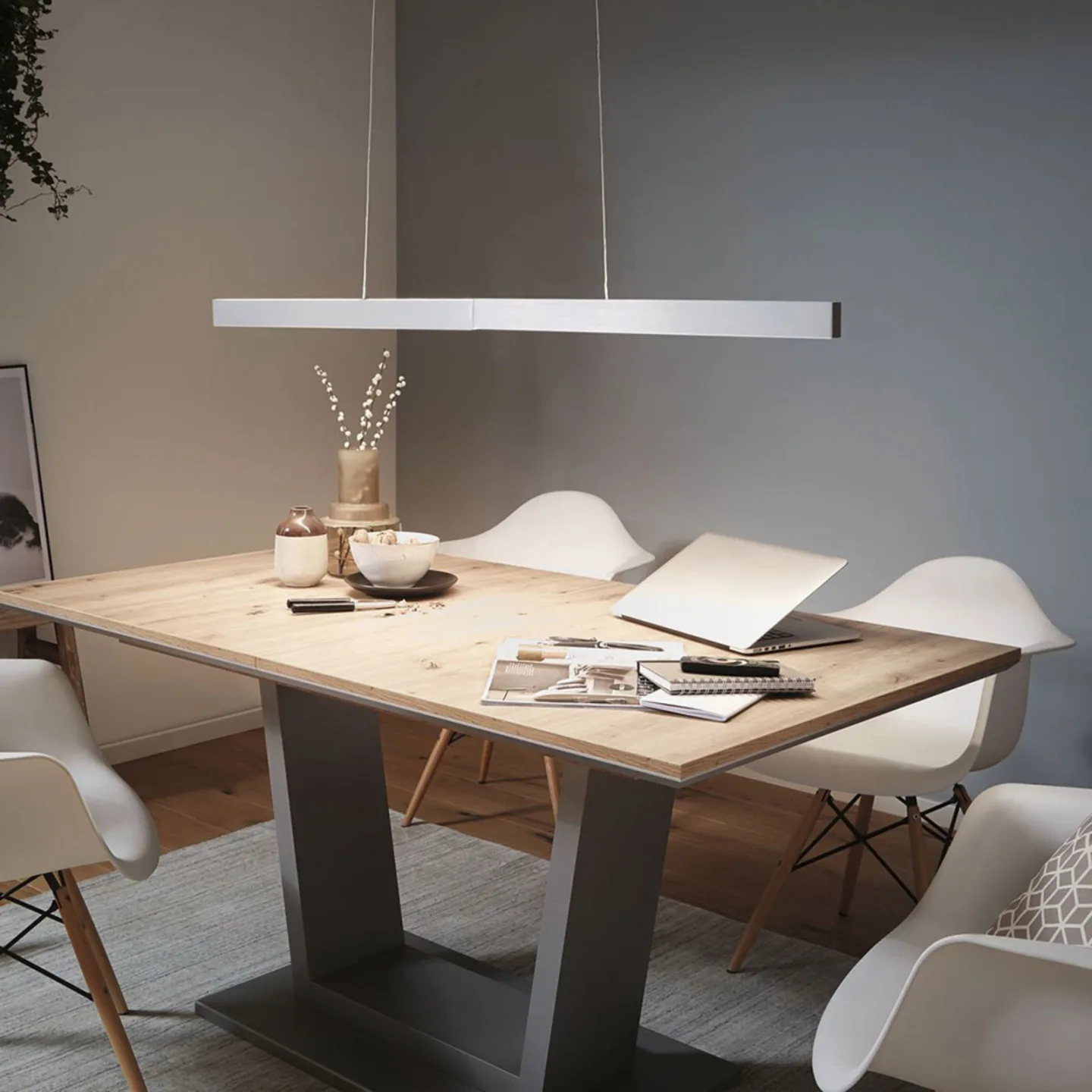 Aptare LED-Hängelampe, alu, 2700K, smart, dim. - Paulmann - Wohnzimmer - Modern - Metall - Einflammig
