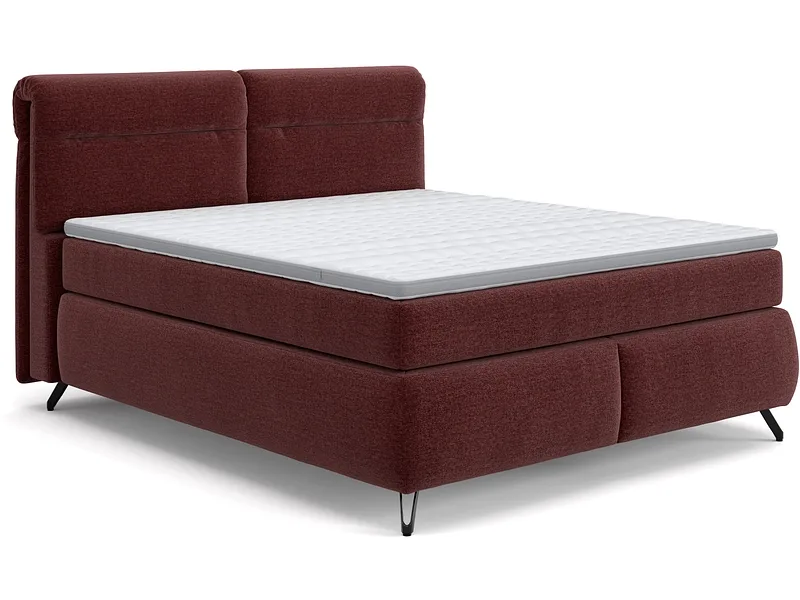 Boxspringbett SWISS HOME STYLE AMBER bordeau 180x200cm flexibel / halbfest