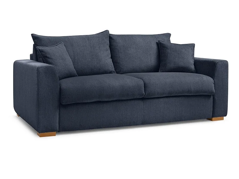 Bettsofa BOBOCHIC AUGUSTIN Cord-Stoff dunkelblau
