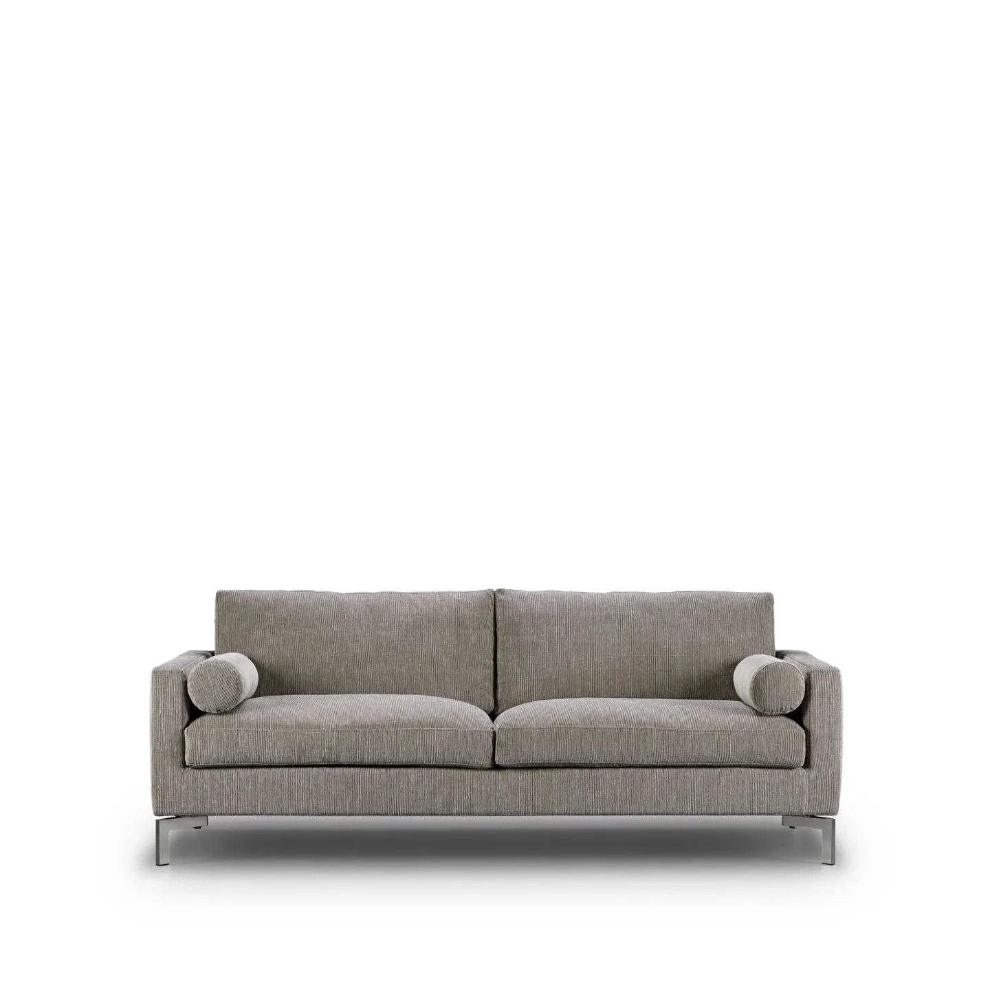 Eilersen Lift Sofa 210 cm Daunenfüllung Stoff Bakar 01 braunbeige–Stahlbeine