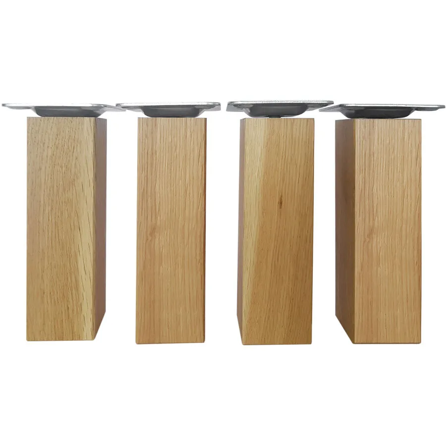 Fuss-Set Mable Braun Holzwerkstoff 15 cm - Farbe: Eiche