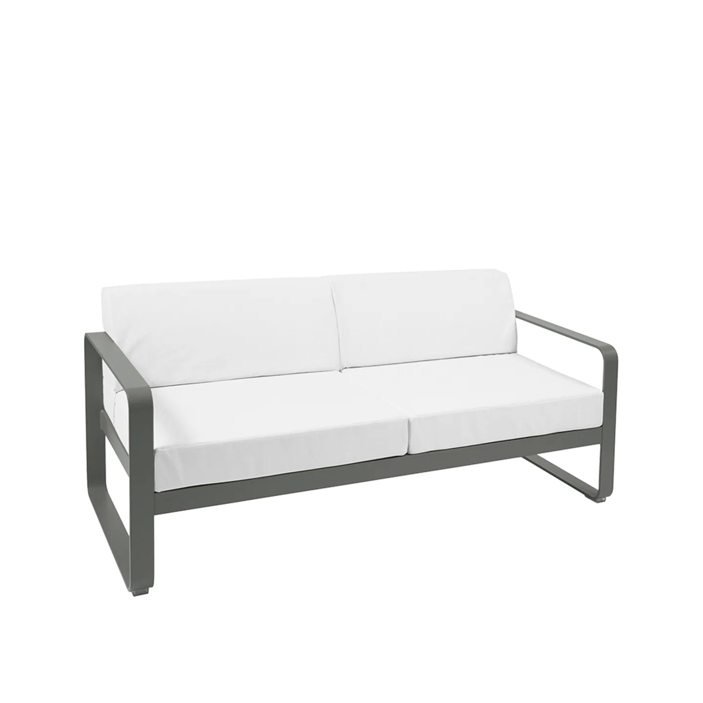 Fermob - Bellevie 2 Seater Sofa Off-White Cushions, Rosemary - Soffor utomhus - Pagnon & Pelhaître