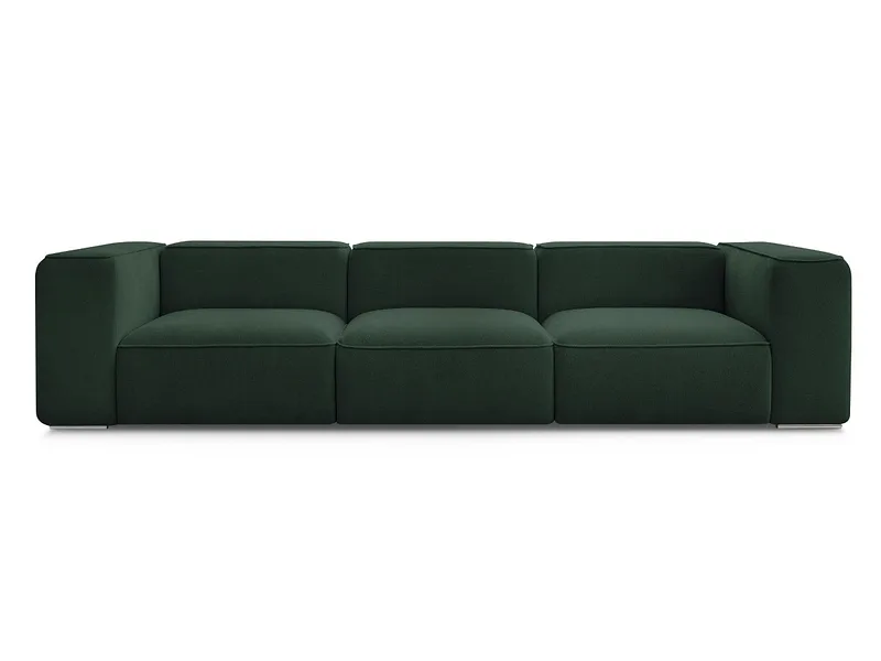 3er Sofa BOBOCHIC ZEPHYR Stoff mit Textur grün
