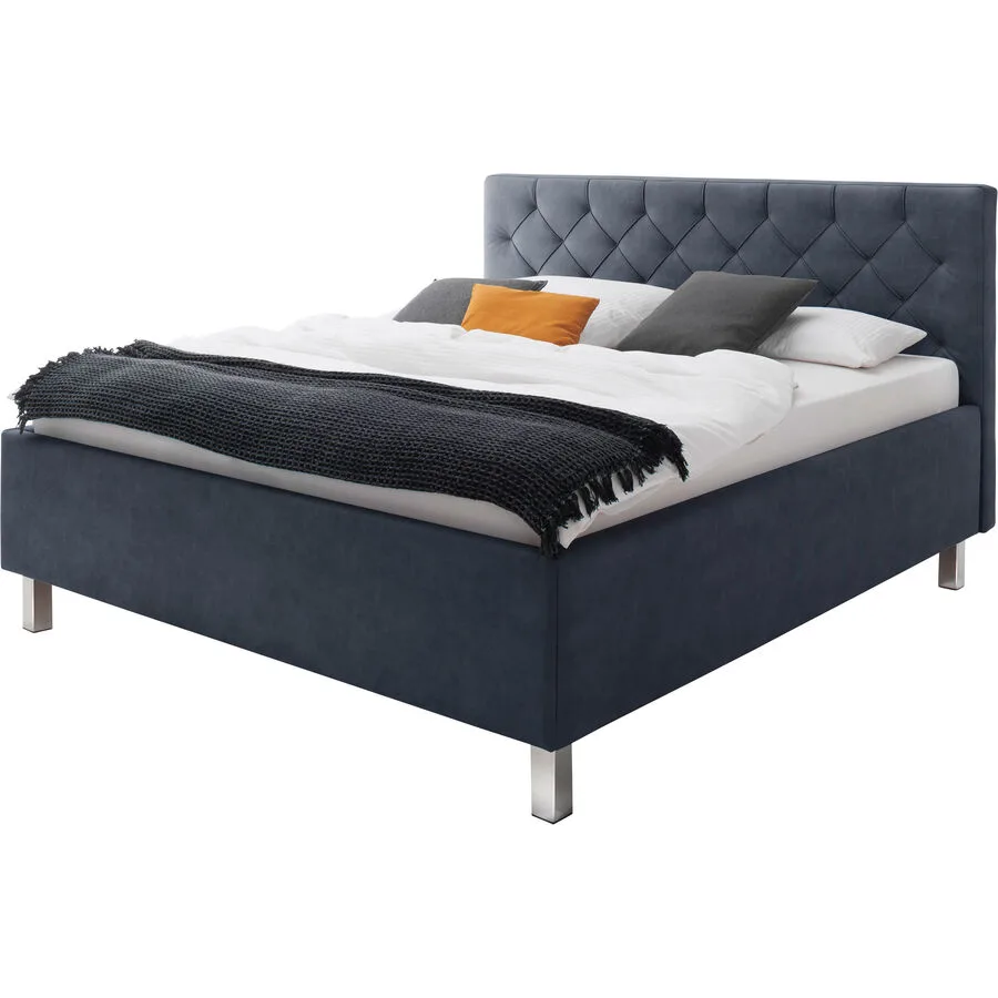 Bett Belial taubenblau Bezug Stoff 160 x 200 cm