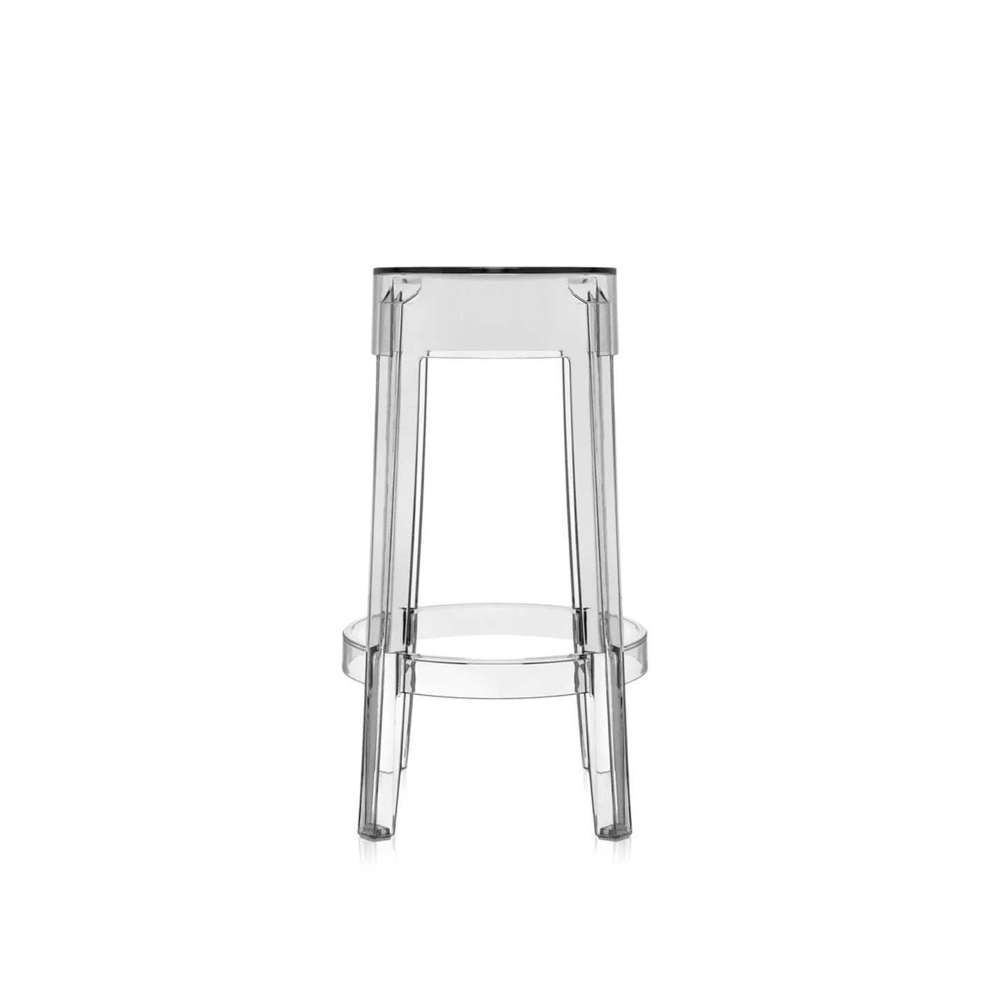Kartell - Charles Ghost Stool 4898, Crystal, H: 65 - Barstolar - Philippe Starck - Transparent - Plast