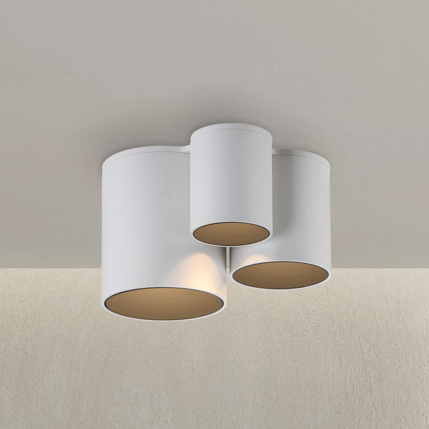 Point LED-Bad-Deckenlampe, weiß, 18 cm, 3-flg., IP44 - PURE - Badezimmer - Modern - Metall - Mehrflammig
