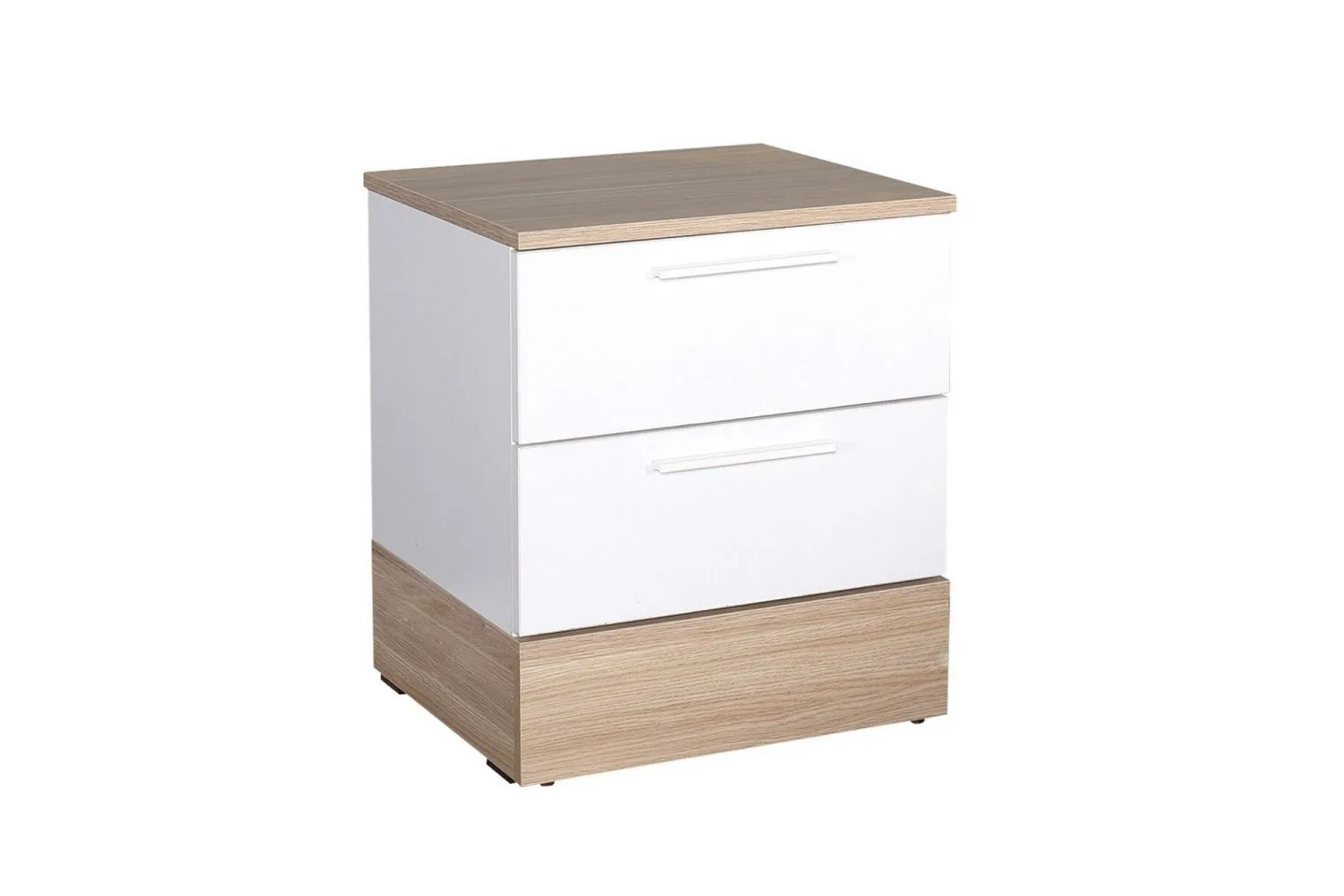 KMD Sängbord 45 cm - Ek/Vit