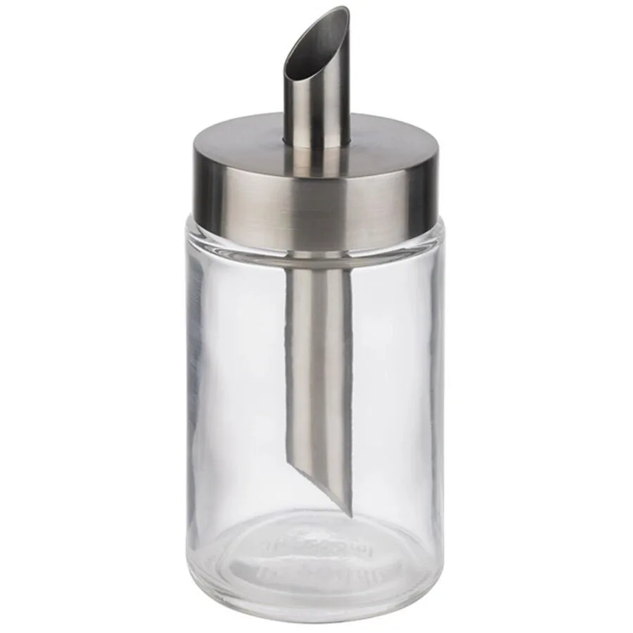 Zuckerstreuer Aps transparent/edelstahl Holz D 6 cm - Material: 18/8 Edelstahl/Glas
