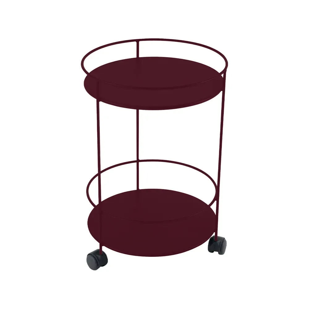 Fermob Guinguette sidobord med hjul Black cherry (vinröd)