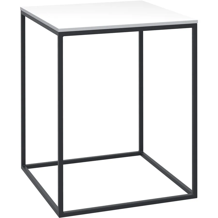Modular Nachttisch Tamina schwarz/weiss Metall/Spanplatte B 40 H 51 cm