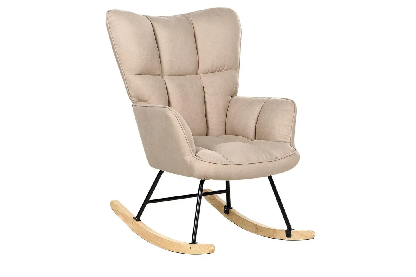 Gungstol Oulu - Beige, svart, ljust trä