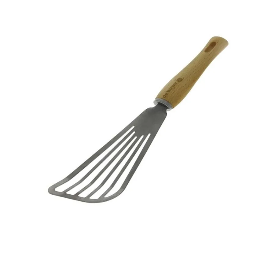 De Buyer Pfannenwender Nostalgy silber-braun Edelstahl/holz T 8 cm
