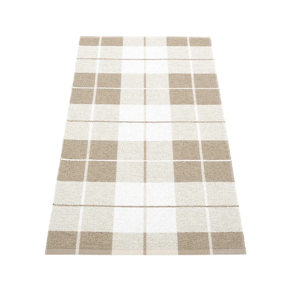 Pappelina Ed gångmatta dark linen/fossil grey/vanilla, 70x140 cm