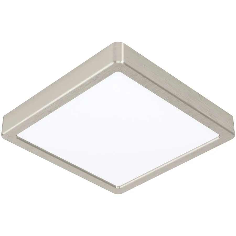 Eglo Deckenlampe Fueva 5 Grau Stahl/Kunststoff 21 cm 2.8 cm - Farbe: Nickel matt - LED - Lichtfarbe: Helles Neutralweiss - Material: Kunststoff/Stahl