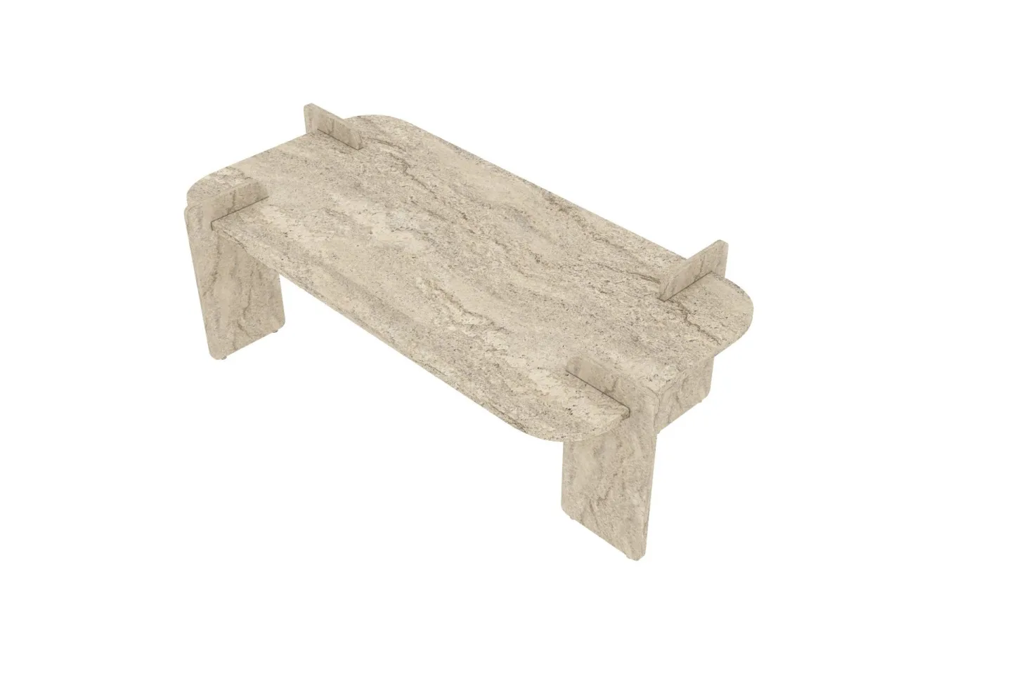 Osmiric Soffbord 120 cm Rektangulär - Travertin