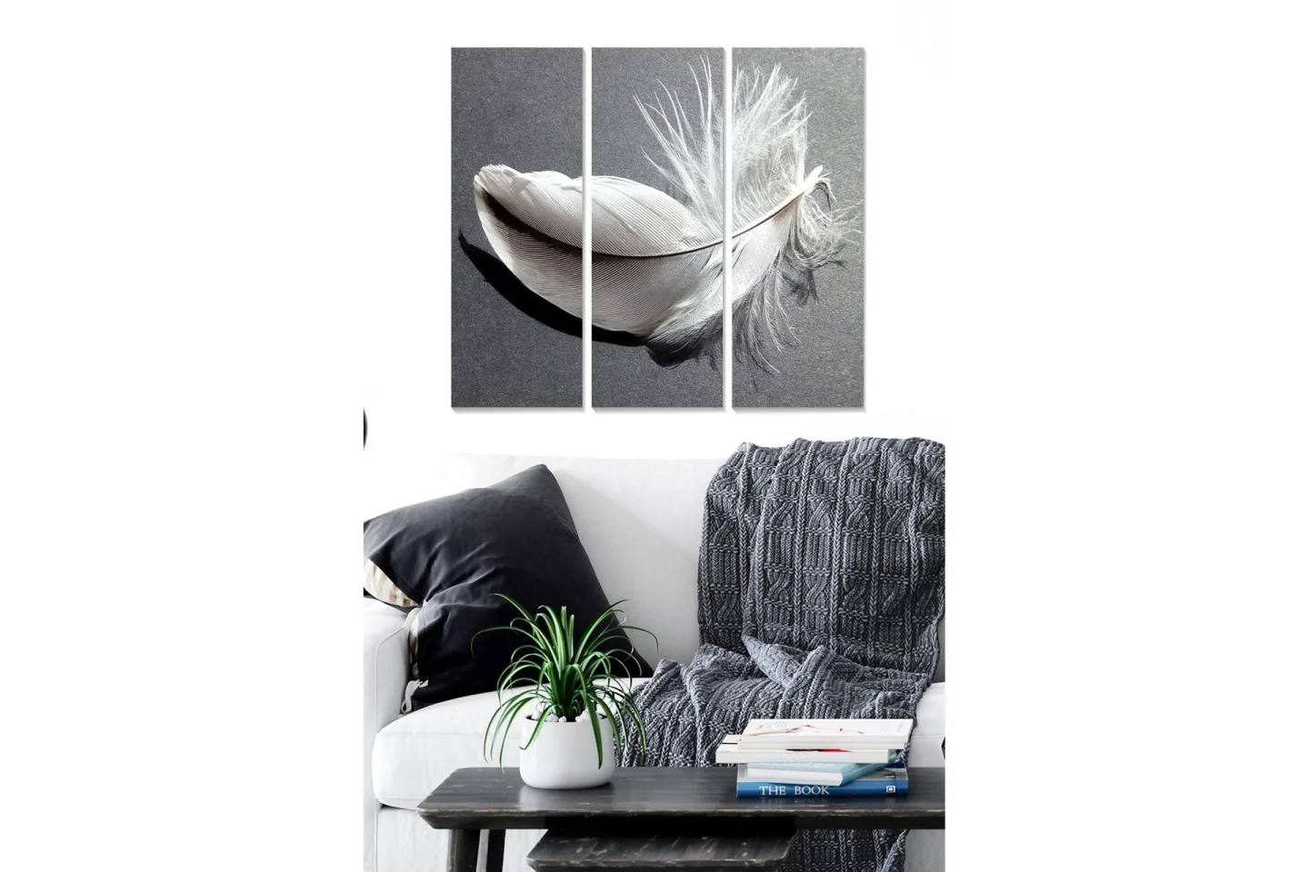 Canvastavla Abstract 3-pack Flerfärgad - 20x50 cm