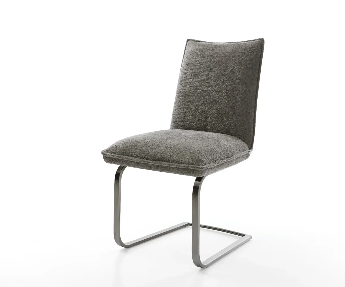 Freischwinger Lelio-Flex Bouclé Soft Schlamm Freischwinger flach Graphit Taschenfederkern