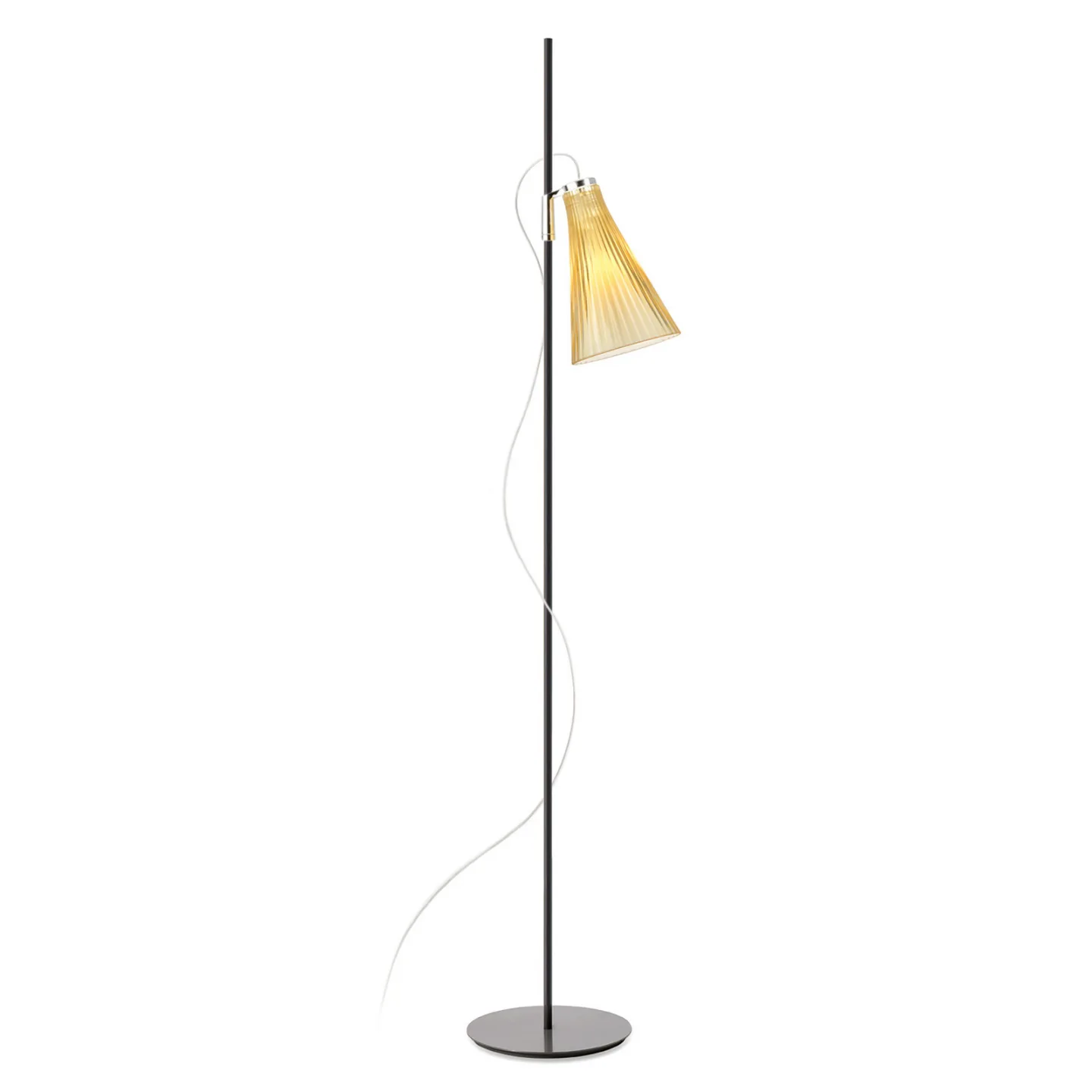 K-Lux Stehleuchte Black/Straw Yellow - Kartell - Wohnzimmer - Metall - Einflammig