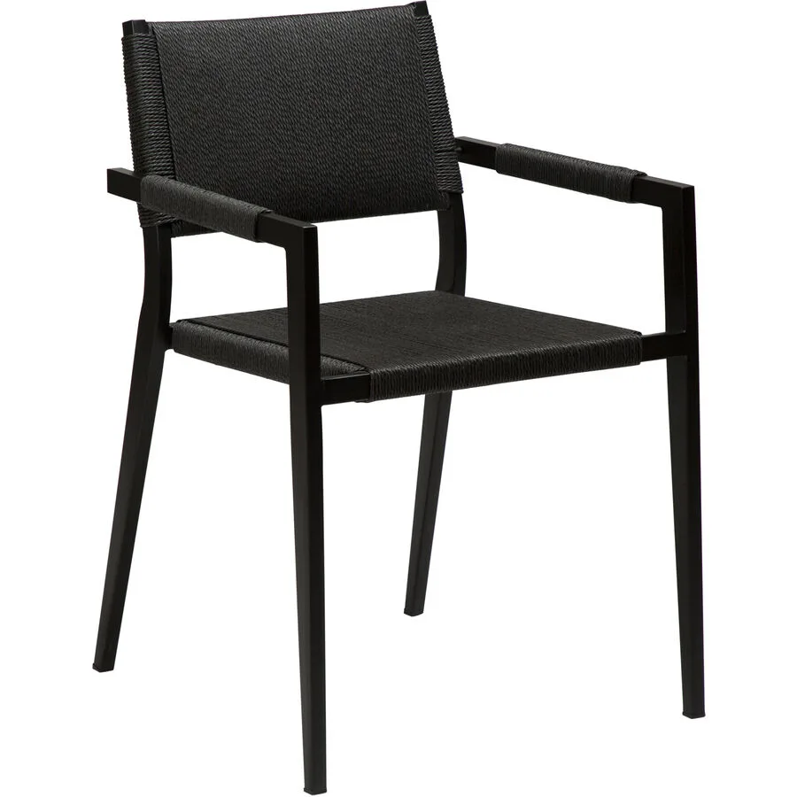 DAN-FORM Armlehnstuhl 2er-Set Loop schwarz Mischgewebe