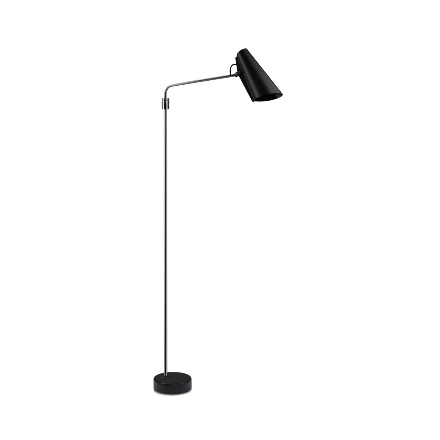 Birdy Gulvlampe Swing Black/Steel - Northern Birdy Swing - Stue - Design - Metal - Med skærm