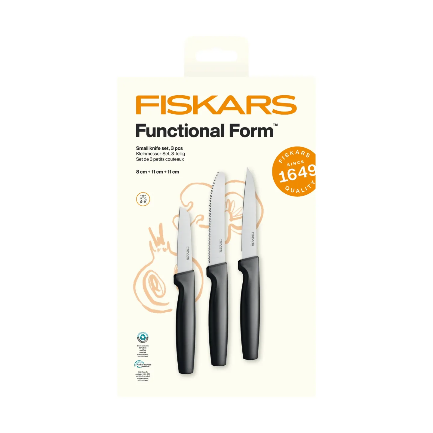 Fiskars Functional Form Messer-Set Klein