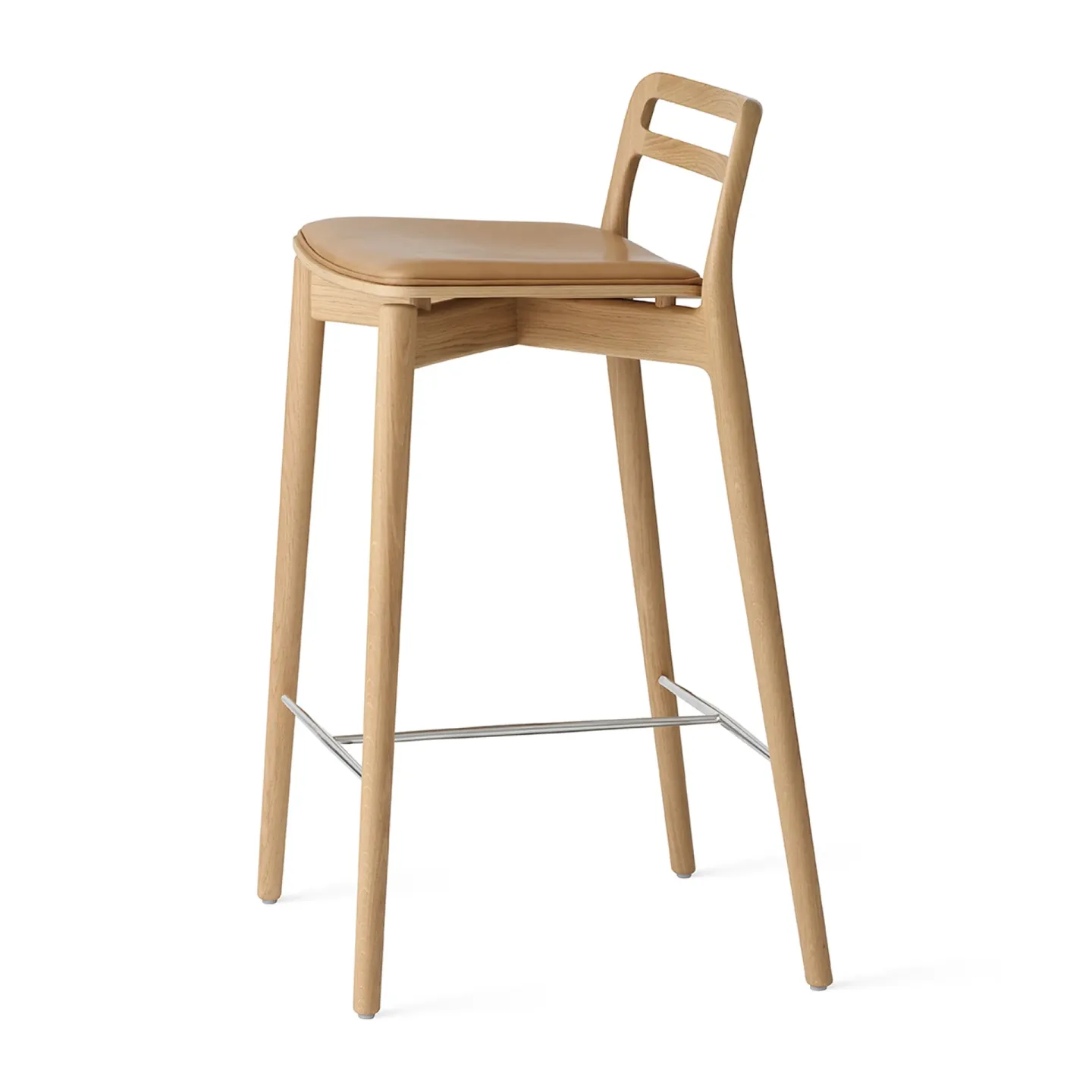Vipp Vipp484 Cabin counter barstol 83 cm Light oak-sand leather
