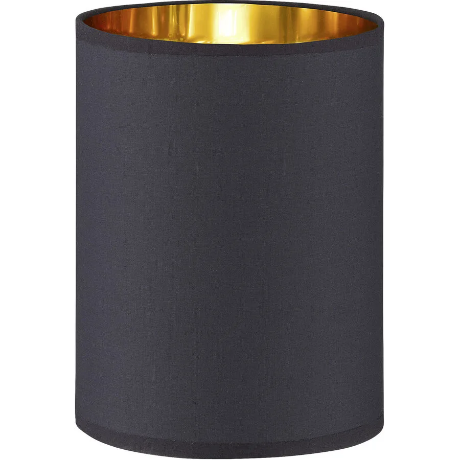 Lampenschirm Nero M6 Gold/Schwarz Stoff 9 cm 11 cm - Farbe: schwarz-gold