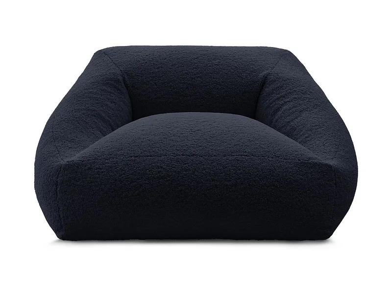 Hocker BOBOCHIC LILIBET 125x125x77cm boucle-stoff dunkelblau