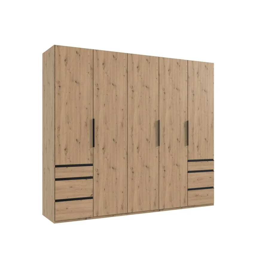 Kleiderschrank Sanko Eiche Nachbildung Holzwerkstoff B 250 cm
