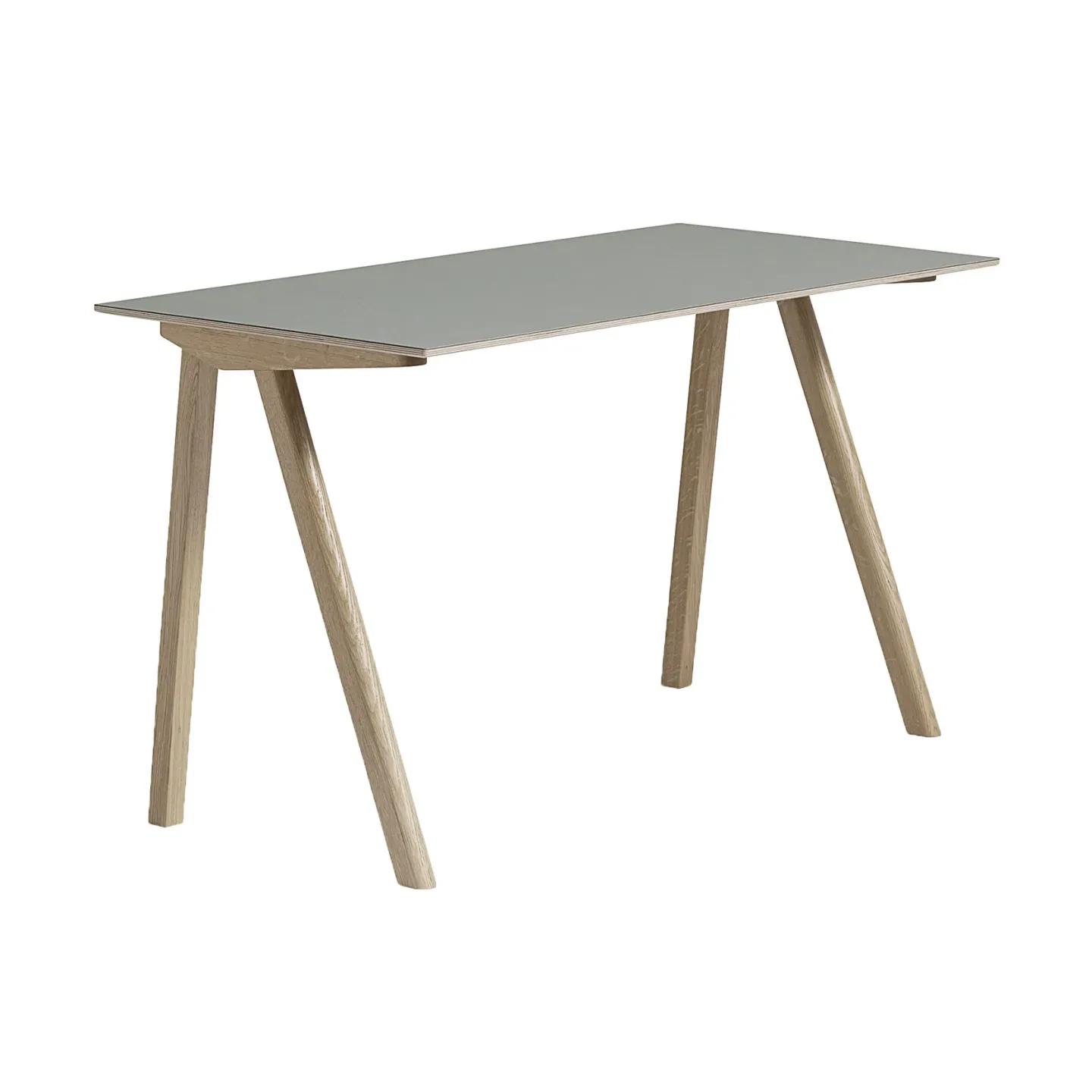 HAY CPH90 2.0 skrivbord 65x130 cm Grey linoleum-lacquered oak