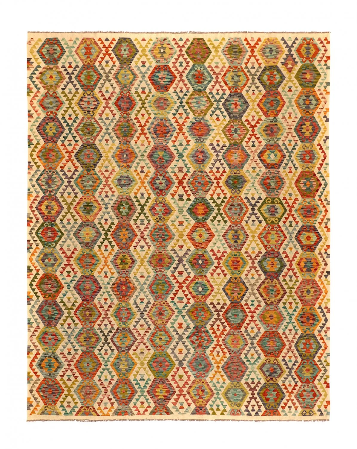 Orientalsk kelimteppe 392 x 308 cm (Størrelse: 392 x 308 cm)