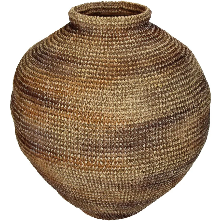 Vase Myko braun Polyresin D 26.5 H 30 cm