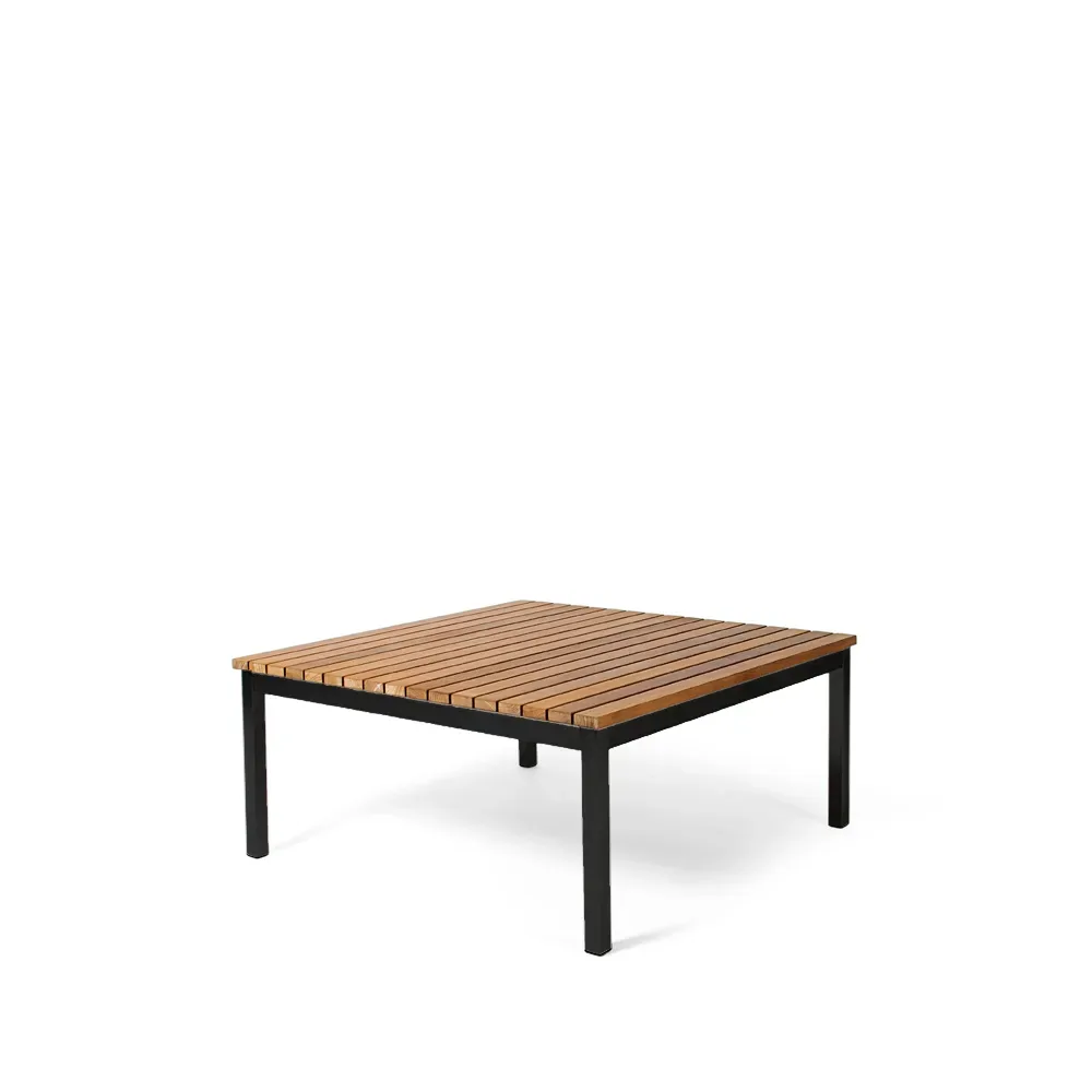 Skargaarden Häringe soffbord Teak, small, svart stålstativ
