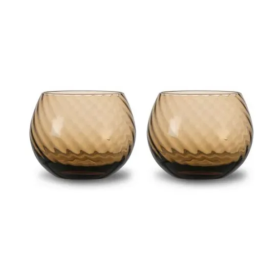 Byon Opacity Wasserglas 22 cl 2er-Pack Braun