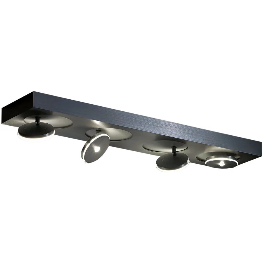 Escale Spot Spot it Grau Aluminium 20 cm 5 cm - Farbe: anthrazit - LED - Lichtfarbe: Extra warmweiss - LED Energiesparlampen