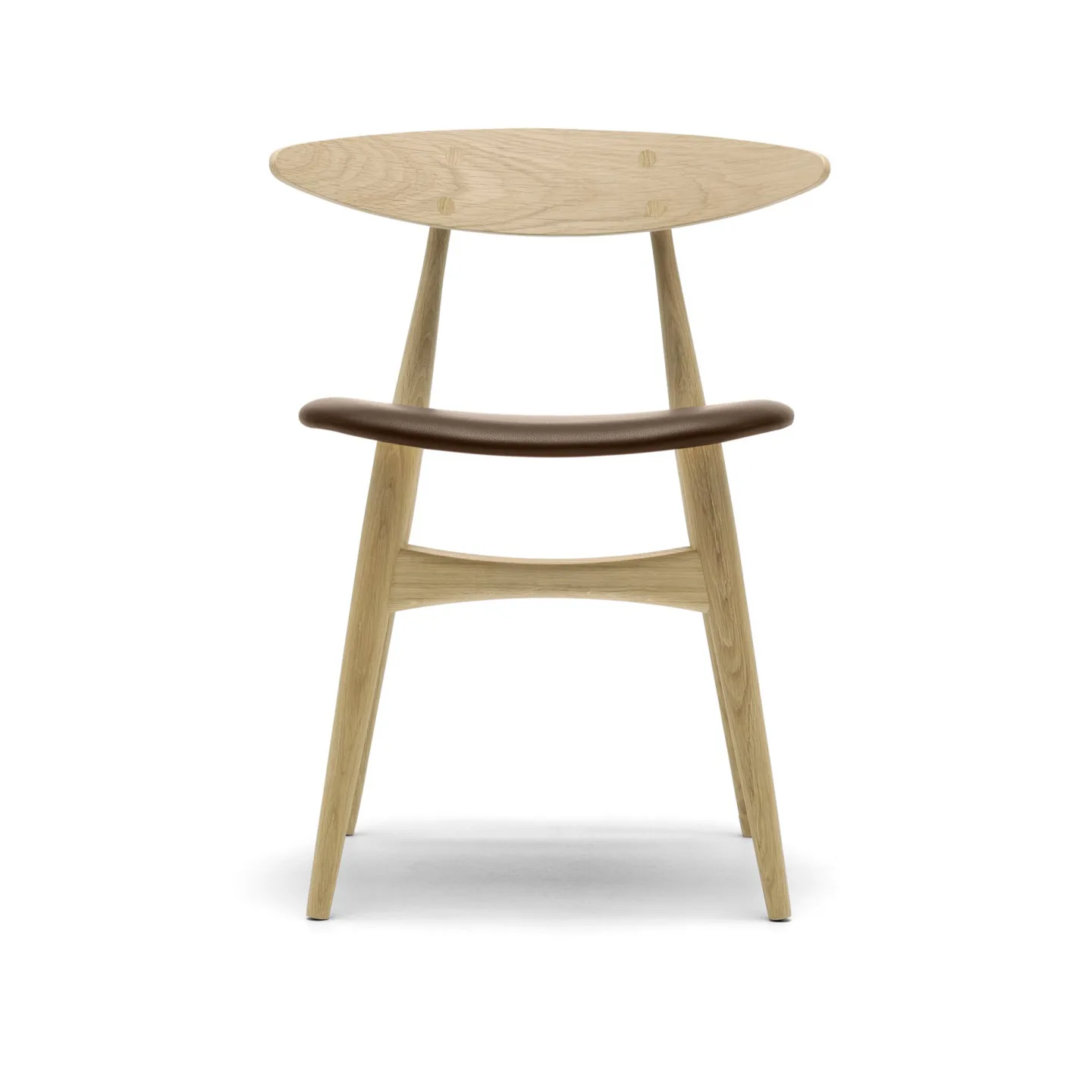 Carl Hansen - CH33P - Klädd sits, Oljad Ek, Lädergrupp B Thor - 306 - Matstolar - Hans J. Wegner - Träfärgad - Trä