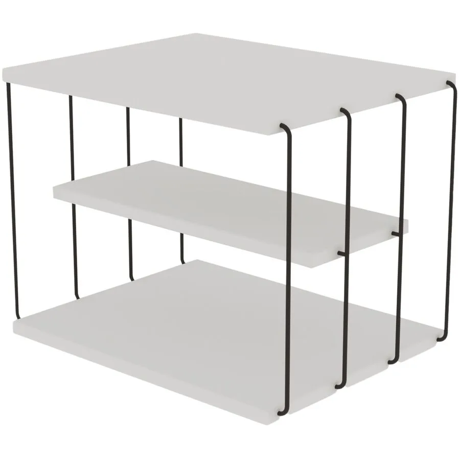 Beistelltisch Yasam weiss Melamin B 50 H 33 cm