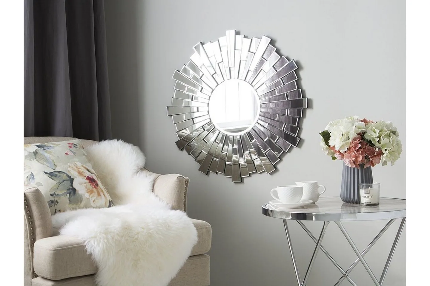 Vire Spegel 70 cm - Silver