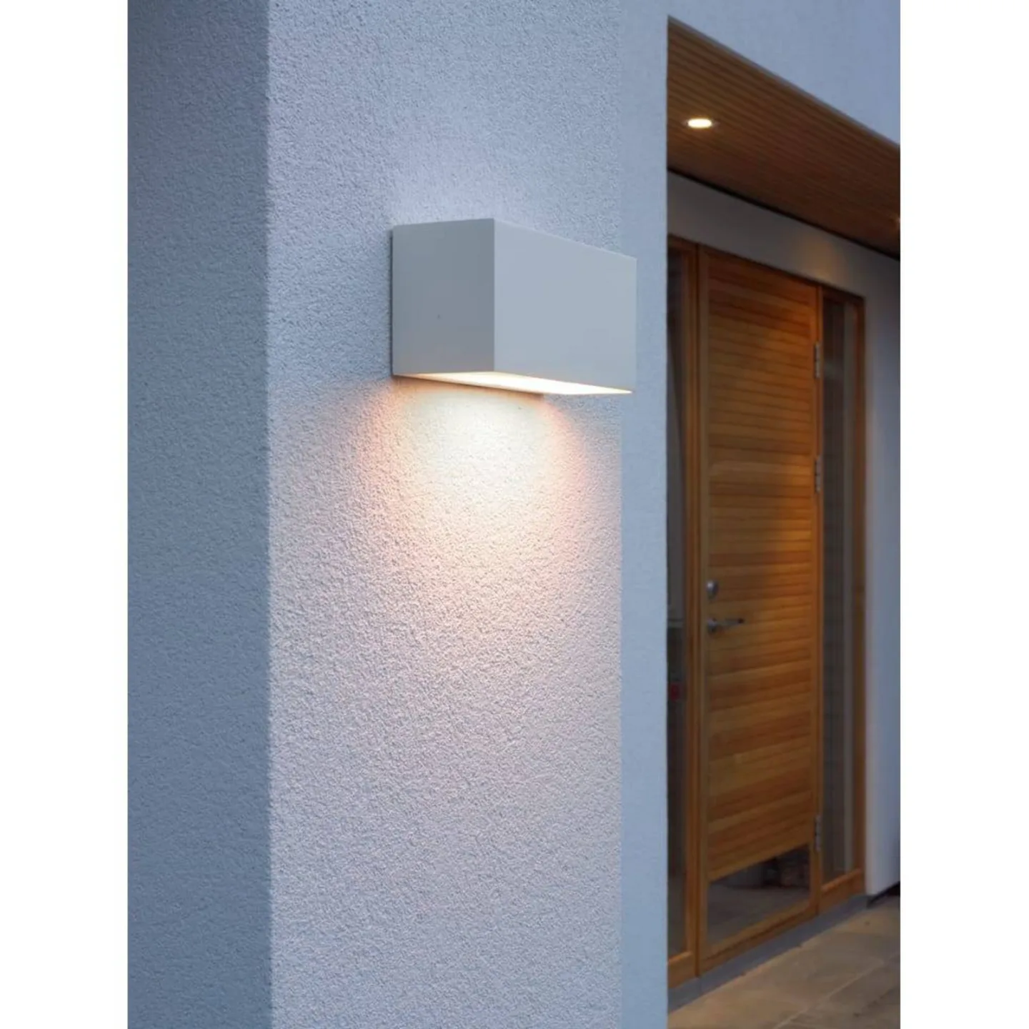 Asker Down LED Außenwandleuchte L22,5 Weiß - Norlys - Terrasse - Aluminium