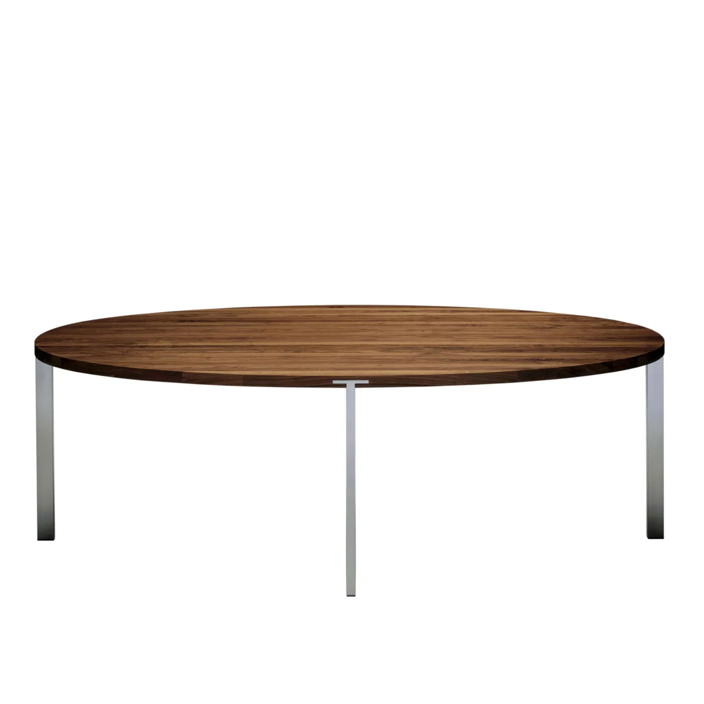 Naver Collection - GM 2150 Bord, 230 x 120 cm, Skiva i Oljad valnöt, Ben i borstat rostfritt stål - Matbord - Nissen & Gehl - Träfärgad - Metall/Trä