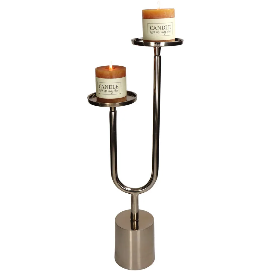 Kerzenhalter Kaars champagner Aluminium H 58 cm 2