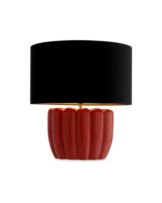 Barocco bordlampe rød