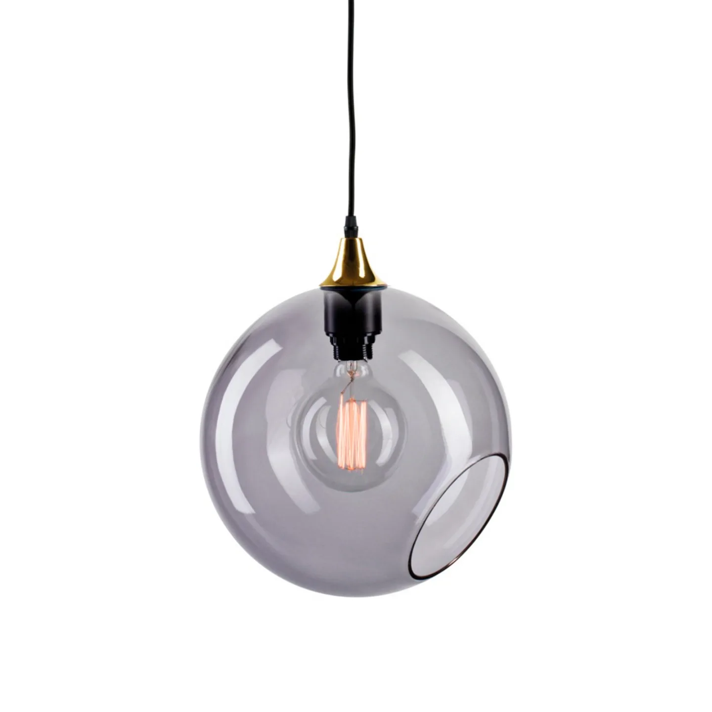 Ballroom XL Taklampa Smoke m/Guld Sockel - Design By Us - Glas